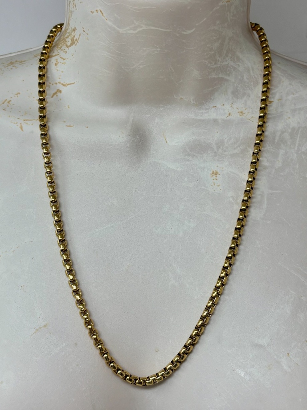 GoSteel Unisex Stainless Steel Chain Necklace Gold Tone Chunky Links 24" Long